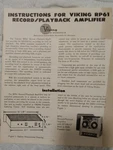Viking RP61 RP62 Record Playback Amplifier Owners Service Manual Original. Fixed Price $74.99.