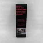 Vintage 90 Deluxe Solid Oak Super Combo Audio Video Cd Cassette Storage Read. Fixed Price $47.49.