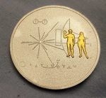 Pioneer Space Explorer Silver Gold Coin Earths Location Naked People Nasa Retro. Fixed Price $17.48.