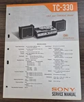 Sony TC-330 Tape Recorder Service Manual Original. Fixed Price $10.75.