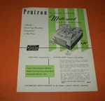 Pentron Multi-speed Portable Tape Recorder Model 9T-3C Dealer Brochure. Fixed Price $14.99.