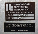 Itc International Tapetronics Corporation Reel-reel Transport Model 856-753. Fixed Price $199.00.