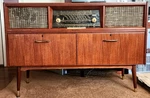 Vtg Tandberg Huldra 6 Stereo Console W/ Reel To Player & Garrard Turntable. Fixed Price $1800.00.