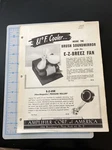 1949 Brush Soundmirror Reel Tape Recorder E-z Roller Fan Advertising. Fixed Price $11.99.