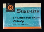 Vintage Star-lite 6 Transistor Radio Mercury TRN-899 Box, Headphone, Case Only. Fixed Price $14.95.