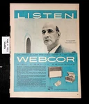 1957 Listen Webcor High Fidelity Fonograf Vintage Print Ad 41714. Fixed Price $9.97.