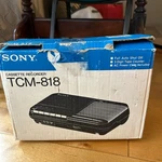 Vintage Sony Model TCM-818 Cassette-corder Tested Works Used With Original Box. Fixed Price $34.99.