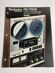 Technics RS-715US 3 Motor Auto Reverse Tape Deck Brochure. Fixed Price $38.00.