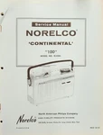 Norelco Model Continental "100" / 3585 Reel-to-reel Recorder Service Manual. Fixed Price $20.00.