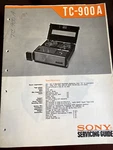 Sony TC-900A TC900A Service Manual From The Usa **original**. Fixed Price $14.19.