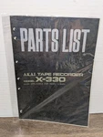 Akai Tape Recorder Model X-330 Parts List Original Paperwork Repair Genuine. Fixed Price $44.99.