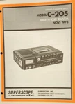 Superscope C-205 Portable Cassette Recorder Service Manual Original. Fixed Price $15.00.