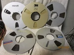 Nice Lot Of Metal 10.5" Reel-to-reel Tape Reels -ampex 456 Grand Master 3M 250. Fixed Price $75.00.