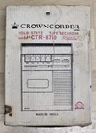 Crown CTR-8750 Solid State Vintage Tape Recorder Rare Nib Made Korea. Fixed Price $64.99.