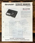 Sharp RD-670AV Cassette Service Manual *original*. Fixed Price $14.97.