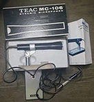 Teac MC-106 Dynamic Microphone (vintage) W/ Stand, Original Box & Manual. Fixed Price $21.00.