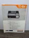 Sony TC-864 Superscope Reel To Tapecorder Service Manual Vintage Paperwork. Fixed Price $22.49.