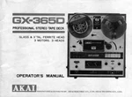Akai GX-365D Tape Deck Owners Instruction Manual. Fixed Price $22.24.
