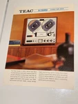 Teac A-1500U Reel To Recorder-stereo Tape Deck Vintage Color Ad/spec Sheet. Fixed Price $29.00.