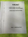 Teac A-1500 A-1600 Reel Operation Owners Manual W/ Schematics Photocopy. Fixed Price $20.50.