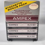 Of 3 Ampex ELN-90 Usa Blank Cassette Tape With Stackette Rack New. Fixed Price $19.19.