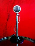 Vintage 1950'S Amd 38-015 Crystal Microphone Aiwa Stand Japanese Calrad Rystl. Fixed Price $91.35.