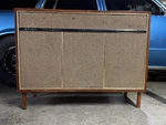 Montgomery Ward Airline Stereophonic Am/fm Radio With Record Player Vintage. Fixed Price $800.00.