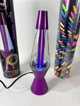 Vintage Original Purple Lava Lamp Black Light 7230 With Poster And Box. Fixed Price $449.95.