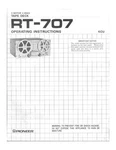 Pioneer RT-707 Tape Deck Owners Manual. Fixed Price $22.24.
