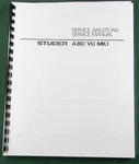 Studer A80 Vu MK1 Service Manual: W/11X17" Schematics & Protective Covers!. Fixed Price $51.70.