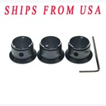 3* Guitar/bass/amp Set Screw Metal Potentiometer Knob 1/4" Top Hat Bell. Fixed Price $16.99.
