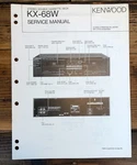 Kenwood KX-68W Cassette Service Manual *original*. Fixed Price $19.97.