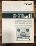 Teac X-7R MK2 Mkii Reel To Supp. Owners / User Manual *original* #2. Fixed Price $24.97.
