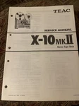 Teac X 10 Mk Roman Numeral Number Two Stereotype Deck Service Manual Japan. Fixed Price $30.00.