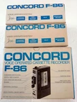 Concord Model F-86 Cassette Tape Recorder Voice. Fixed Price $119.99.