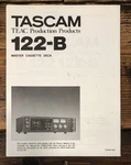 Teac / Tascam Model 122B 122-B Cassette Owners User Manual *original*. Fixed Price $34.97.