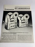 Pioneer RT-2022/2044 Reel To Specifications Sheet Vintage. Fixed Price $29.00.