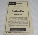 Silvertone Amplifier Service Data Repair Part List Manual Sears Roebuck. Fixed Price $9.99.