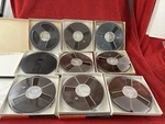 Lot Of 9 Sony PR-150 7" Tapes 1800' 1/4" Original Reels Used. Fixed Price $45.00.