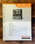 Sony TC-777-2 TC-777-4 -2J -4J Reel To Service Manual *original*. Fixed Price $34.97.