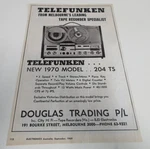 Telefunken Tape Recorder - Print Advertisement Model 204 Ts Vintage 1969. Fixed Price $14.22.