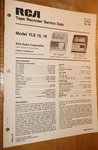 Rca Service Data 1968 Reel To Tape Recorder Yls 15 & 16. Fixed Price $20.00.