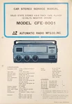 Automatic Radio Model CFE-8001 Service Manual Original. Fixed Price $15.00.