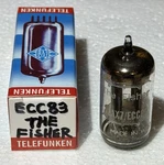 Telefunken "the Fisher" Smooth Plate ECC83 / 12AX7 Audio Tube Tested Good!!. Fixed Price $35.00.