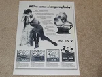 Sony Open Reel Ad, Page, TC-854-4, TC-651, TC-645, TC-458, 1972 Advertisement. Fixed Price $9.99.